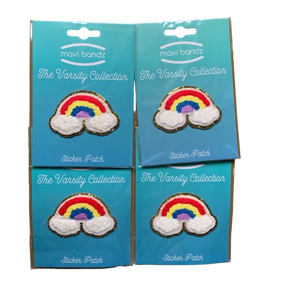Mavi Bandz Varsity Collection 12 Sticker Patches Rainbow Star Heart Smile NEW - Picture 3 of 7